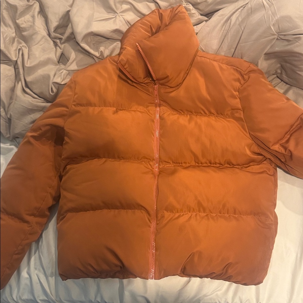 Orange Puffer Jacket